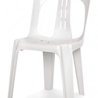 White Plastic Barrel Chair